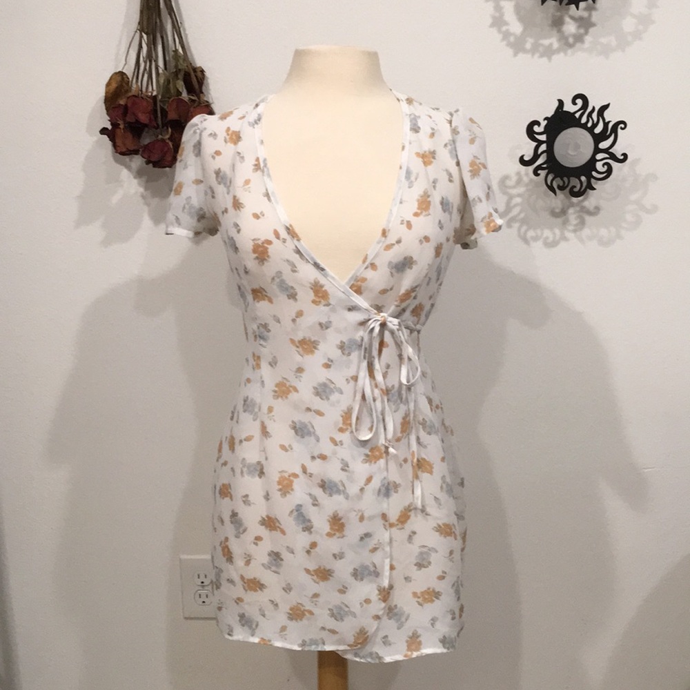 Vintage Rampage floral sheer cover up dress